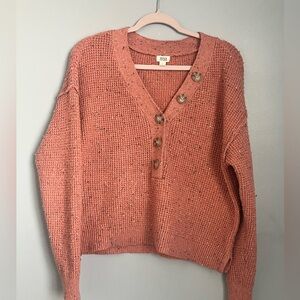 a.n.a Women's Coral V-Neck Sweater